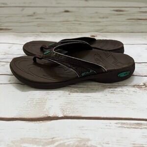 SOLE Flip Flop Sandals Brown Orthopedic Contoured‎ Footbed W5